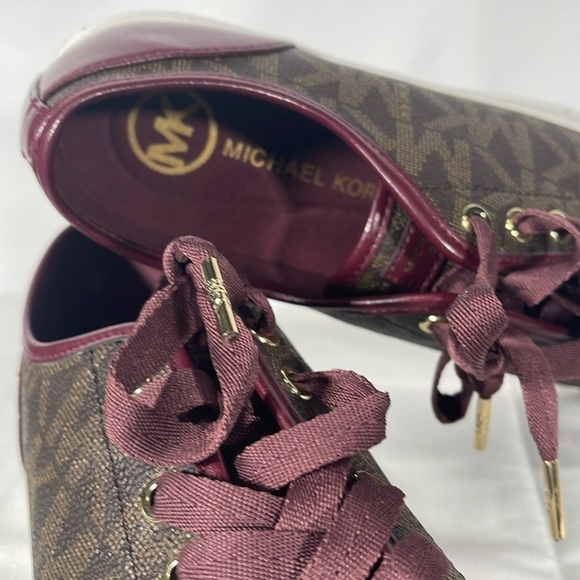 Michael Kors City Sneaker Burgundy/Brown Size 8 - Picture 8 of 9